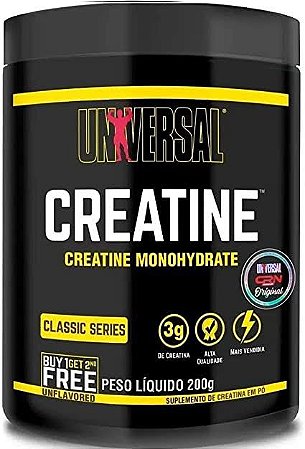 Creatina Universal Nutrition 100% pura importada 200g