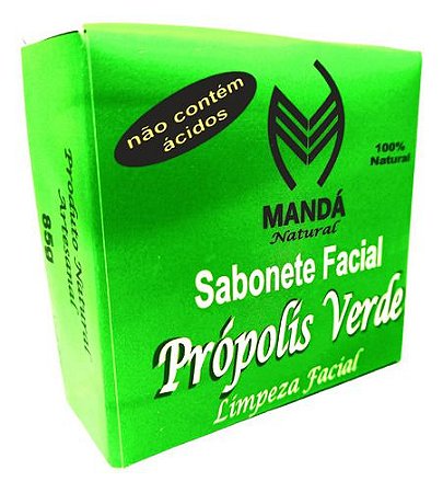Sabonete Facial Própolis Verde Natural Cera Abelhas Puro