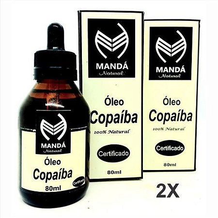 Kit 2 Óleos De Copaíba 100% Puro 80ml Laudo Certificado