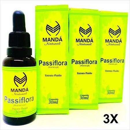 Kit 3 Extratos De Passiflora Calmante Ansiedade E Menopausa