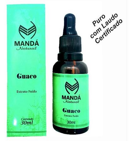 Extrato Fluído De Guaco 30ml Com Laudo Certificado 100% Puro