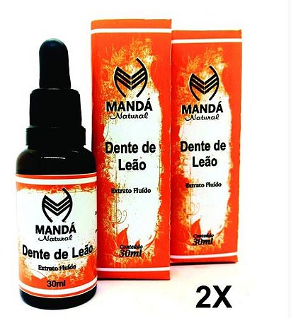 Kit 2 Extratos Dente De Leão 30ml Diurético Emagrece Puro