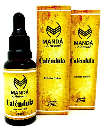 Kit 2 Extrato Fluído Calendula 30 ml Natural Cicatrizante Queimadura