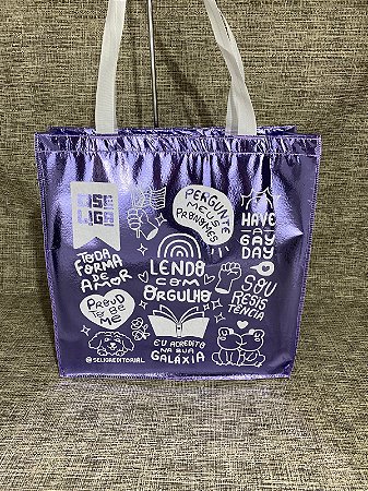 Ecobag roxa brilhante