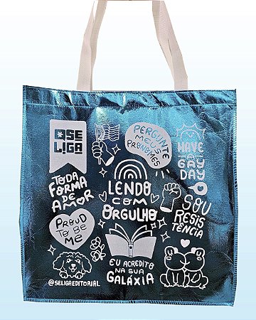 Ecobag azul brilhante