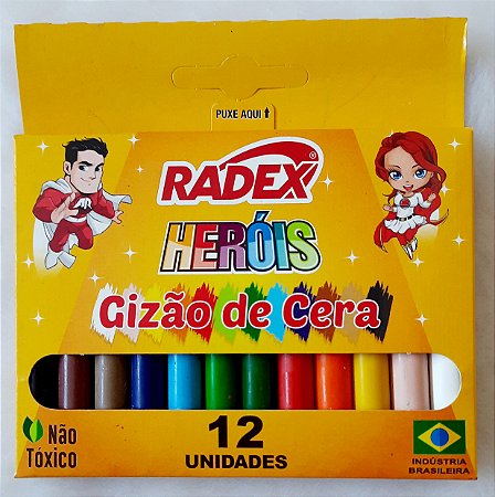 Gizão de cera - Heróis - 12 cores - Radex