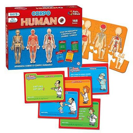 Jogo Caça Figuras Conhecendo O Corpo Humano Pais & Filhos 791901 -  Papelaria Criativa