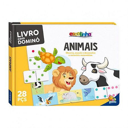 Livro com dominó - Animais - Editora Todolivro