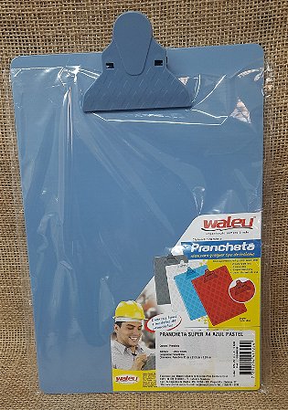 Prancheta Super A4 Azul Pastel - 35cmx23,9cmx0,28cm - Poliestireno - WALEU