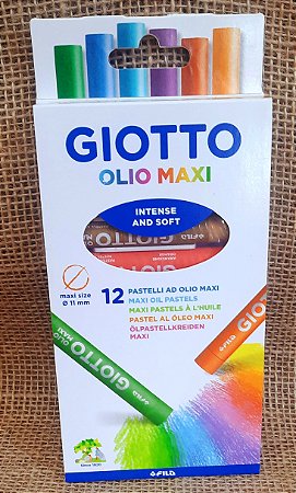 Giz pastel oleoso Maxi - com 12 cores - Giotto