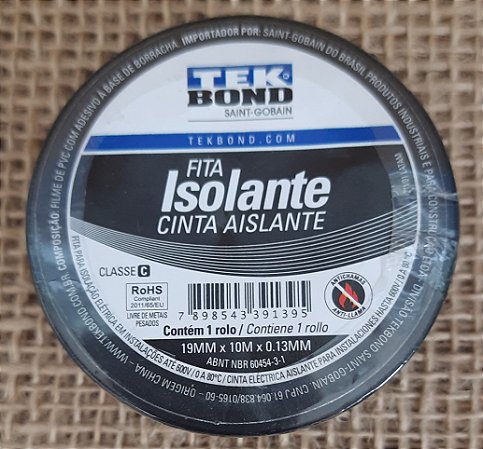 Fita isolante - 19mmx13mm - rolo com 10 metros - Tekbond