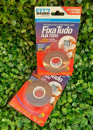 Fita dupla face FIXA TUDO - Fixação ultra forte - 19mm x 2m - TekBond