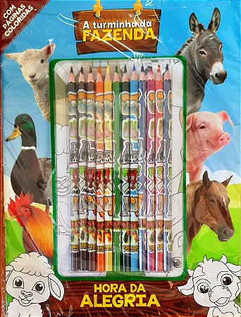 Hora da alegria - Atividades e desenhos para colorir - A turminha da fazenda - Editora On Line