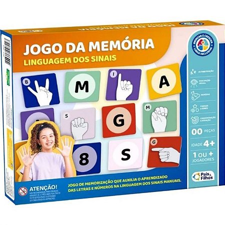 Jogo da memória - Língua dos sinais - Pais & Filhos