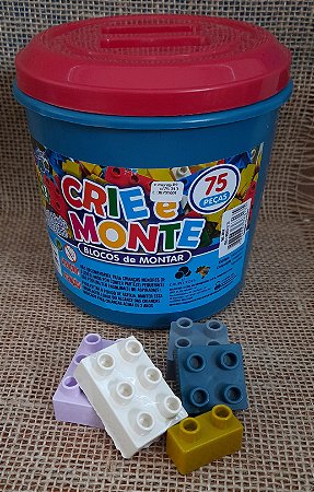 Blocos de montar com 75 peças - Mini Toys
