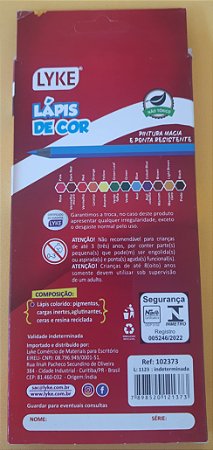 Lápis de cor Eco Lyke c/ 12 cores - Lyke