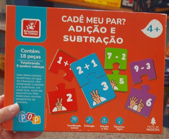 Cadê meu par? - Adição e subtração - Coleção POP - Brincadeira de criança