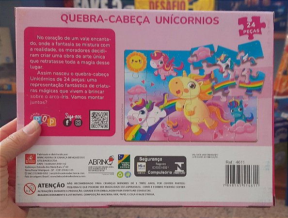 Quebra-cabeça Unicórnios - Brincadeira de Criança