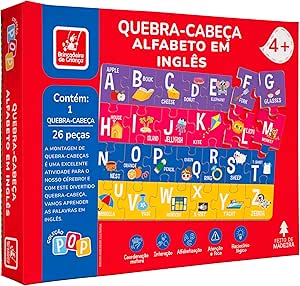 Quebra-Cabeça Alfabeto em Inglês - Brincadeira de Criança