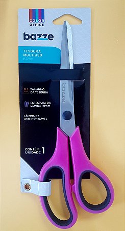 Tesoura Multiuso B7200 - 21,5cm - Color Office - Bazze