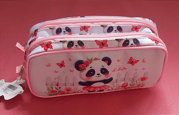 Estojo FP 2Z1121 Pandinha com 2 fechos - AC BAG