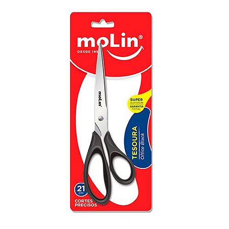 TESOURA OFFICE BLACK 21CM MOLIN