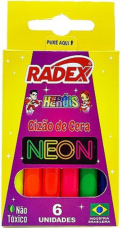 Gizão de cera neon 6 cores - Radex