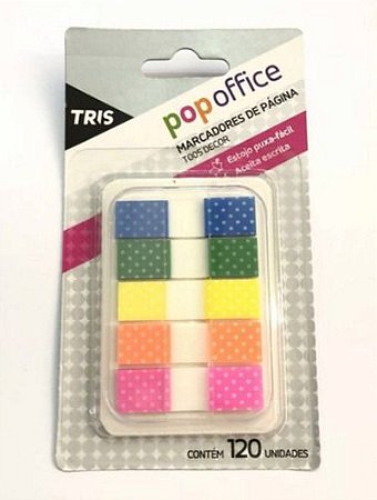 Marcadores de páginas T005 Decor - com 120 unidades - Popoffice - Tris