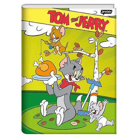 Caderno brochura universitário capa dura 96 folhas - Tom e Jerry - Jandaia