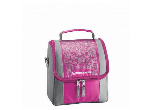 Bolsa térmica Termo Bag - com alça - 5 litros - rosa e azul - Termolar