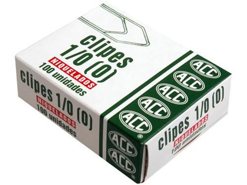 Clipes 1/0 - niquelados - 100 unidades - ACC