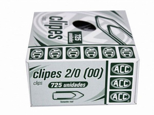 Clipes 2/0 - niquelados - 725 unidades - ACC