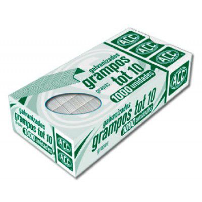 Grampo p/ grampeador - Tot 10 - galvanizado - 1000 unidades - ACC
