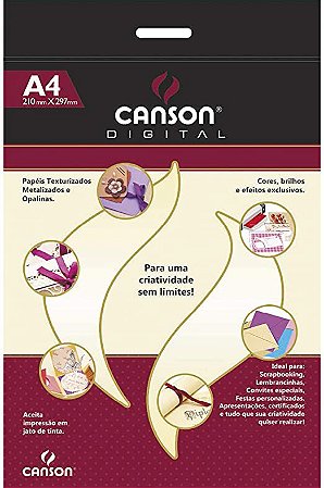 Papel Marfim Pérola - 250g/m2 - A4 - 15 folhas - Canson Digital