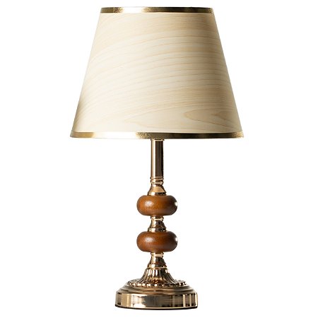 Abajur de Mesa Techled Gold Madeira 43,5cm Vintage Rústico com Interruptor Bivolt 127/220V para Quarto Casal