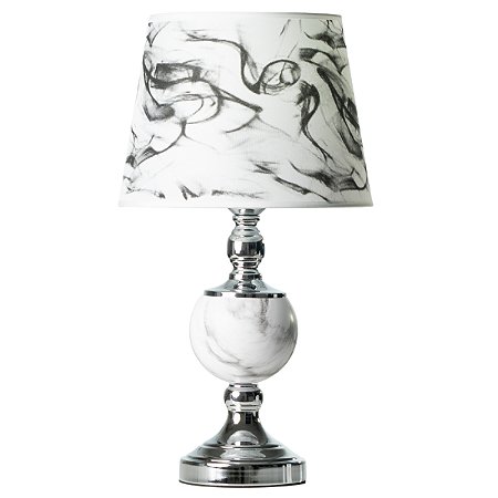 Abajur de Mesa Techled Mármore 51cm em Cerâmica com Interruptor Bivolt 127/220V para Quarto Casal