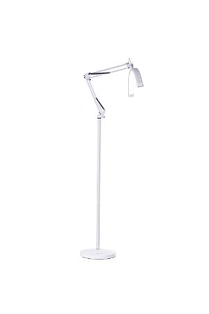 Luminária de Chão Branca Articulada Techled 1,44m para Manicure e Estética 20W com 3 Cores de Luz
