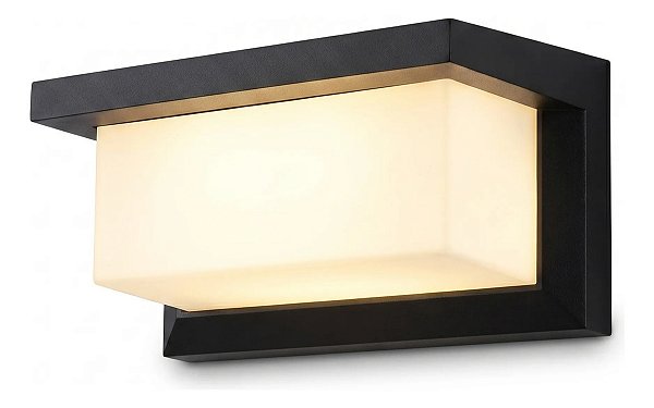 Arandela De Parede Led 20w 3000k Retangular Branco Quente 127/220v Horizontal