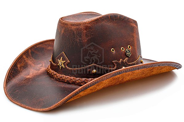 Chapeu country couro Outlet