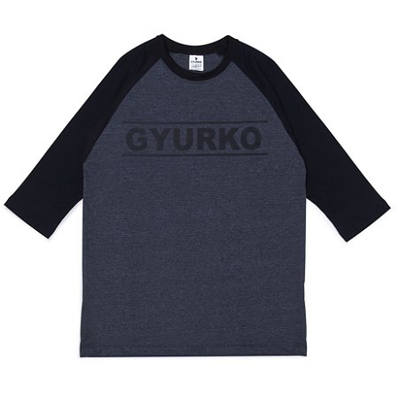 Camiseta 3/4 Uniforme Cinza e Preto Atleta GYURKO
