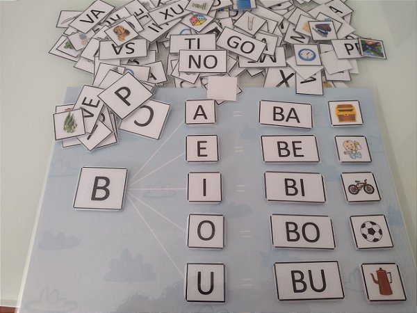 Silabário com velcro