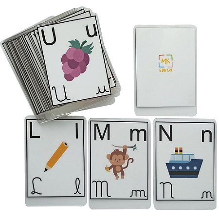 Alfabeto em cartas - 4 tipos de letras