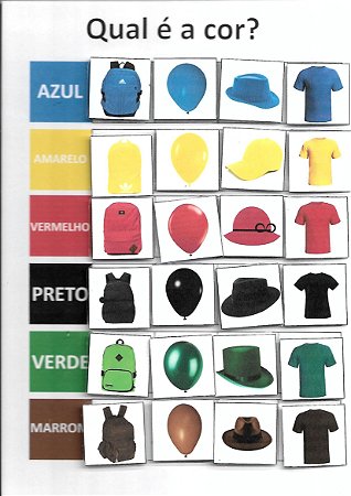 Jogo Pareamento de cores com imagens