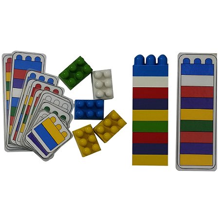 Jogo Sequência de Lego com Peças Retangulares para Pareamento