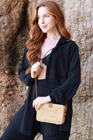 Bolsa Rattan Retangular