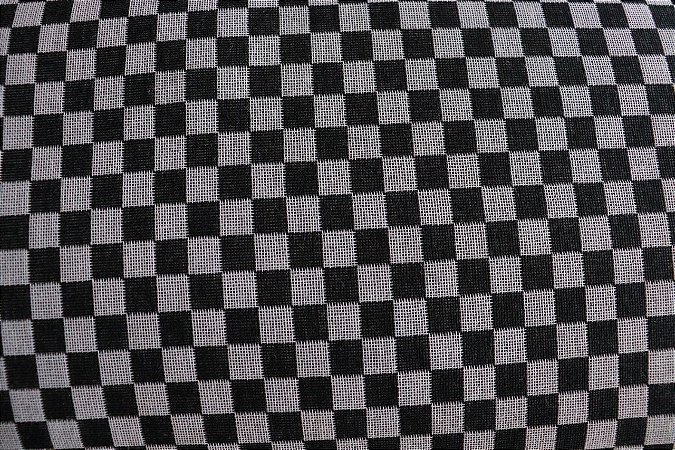 Pano de prato atoalhado bordado no tecido xadrez