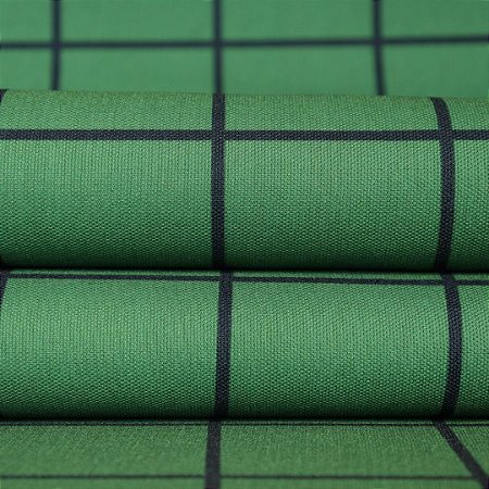 Grid Tecido Dublado Na Sarja 1,40 X 0,50Cm Verde