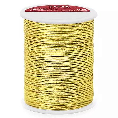 Cd002-1Mm-Cordão Elástico Dourado / 054