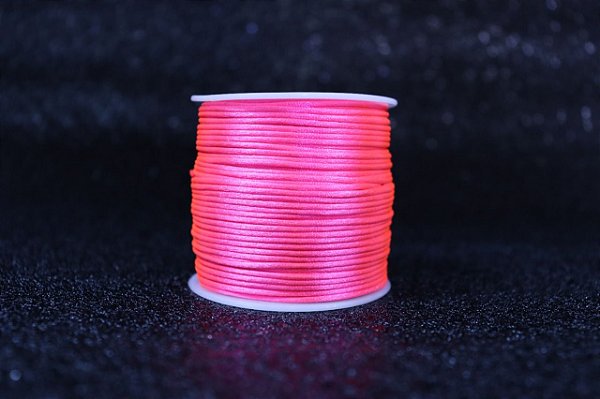 Cd001-1Mm-Cordão De Cetim Rosa Neon /158