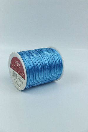 Cd001-2Mm-Cordão De Cetim Azul /010